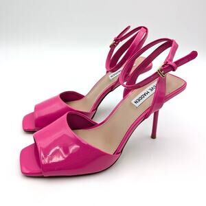 Steve Madden Leesha Patent Ankle Strap Sandals Women's Pink Size US8M EU38.5